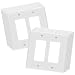 ENERLITES Decorator Light Switch or Receptacle Outlet Wall Plate, Size 2-Gang 4.50" x 4.57", Polycarbonate Thermoplastic, 8832-W-10PCS, White (10 Pack)