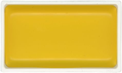 KitAbility Gansai Tambi Watercolor Paint Pan Mid Yellow Number 43 Single Solid Color fits in 12 18 24 and 36 Trays Japanese Traditional Solid Water Color