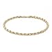 Floreo 10k Yellow Gold 2.5mm Solid Rope Chain Diamond Cut Bracelet or Anklet 7 Inch