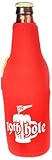 Hat Trick Openers Bottle Cooly Combo with Attached 19th Hole Logo and Magnetic Ball Marker, Red Neoprene