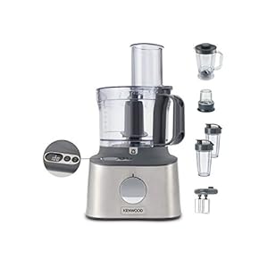 Kenwood-Multipro-Compact-FDM312-SS-5-in-1-Compact-Food-Processor-Stainless-Steel-21-L-Capacity-digital-weighing-scale-Jug-Blender-Spicemill-2x-Smoothie-Blender-800-W Kenwood Multipro Compact+ FDM312 SS, 5-in-1 Compact Food Processor, Stainless Steel, 2.1 L Capacity, digital weighing…