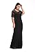 myfeel Women Plus Size Lace Ruched Empire Waist Sweetheart Mermaid Fishtail Cocktail Evening Dress 2X Black