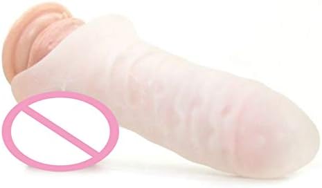 Women Using Vibreadors Silicone Sheath Enhancer Extender Ribbed Sleeve,th Girth Textured, Bikini