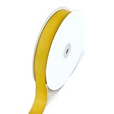 Creative Ideas 7/8-Inch Solid Grosgrain Ribbon, 50-Yard, Antique Gold