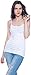4 Pack Active Basic Women's Basic Tank Tops, White, L