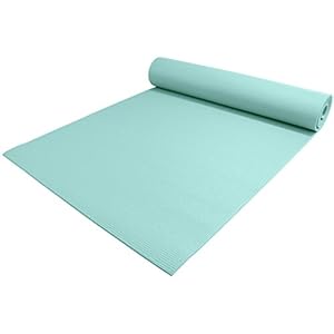 YogaAccessories 1/4″ Thick High-Density Deluxe Non-Slip Exercise Pilates & Yoga Mat, Soothing Sea