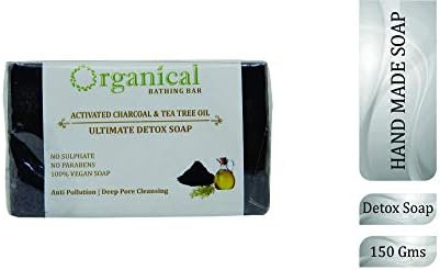 ORGANICAL Activated Charcoal & Tea Tree Oil Soap Sulphate & Paraben Free 150 Gms