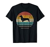 Doxie Dachshund Dog Shirt Retro Vintage 70s Silhouette Gift