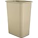 Amazon Basics 10 Gallon Plastic Commercial Trash Waste Basket, Beige, 4-Pack - WMG-00042