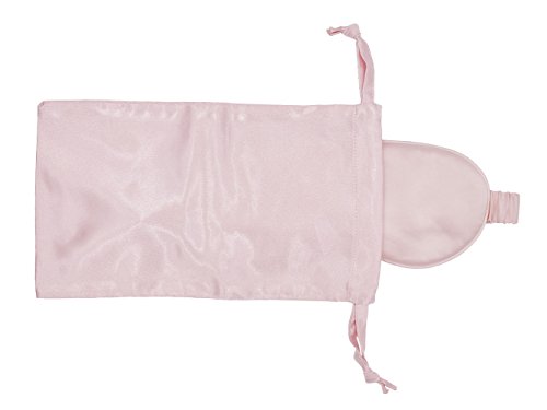 Sleep Mask Eye Mask & Blindfold 100% Mulberry Silk with Elastic Strap and Silk Filling for Full Night's Sleep, Travel and Nap with Free Luxury Bag and Ear Plugs (Pink) - Thumbnail 7