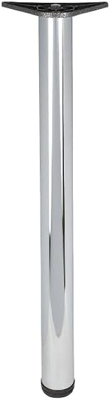 REJS Adjustable Chrome Round Breakfast Bar Table Leg 710 820 870mm view 1
