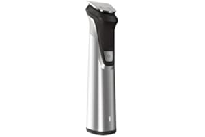 Philips Norelco Multi Groomer - 25 Piece Mens Grooming Kit for Beard, Body, Face, Nose, and Ear Hair Trimmer,Shaver, and Clipper with Premium Storage Case - NO Blade Oil Needed, MG7770/49