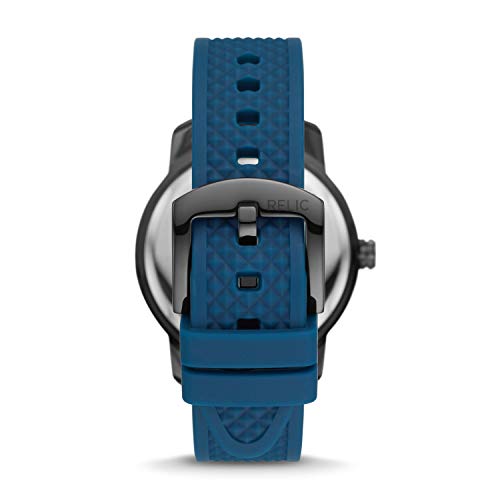 Relic-by-Fossil-Mens-Alloy-Steel-Quartz-Watch-with-Silicone-Strap-Blue-20-Model-ZR12641