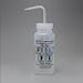 SP Bel-Art GHS Labeled Safety-Vented Ethanol Wash Bottles; 500ml (16oz), Polyethylene w/Natural Polypropylene Cap (Pack of 4) (F12416-0019)