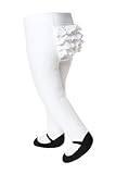 Baby Emporio-Mary Jane Baby Tights -Ruffles - Anti-slip Soles-Gift Packaged (6-12 months, black)