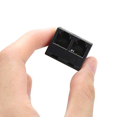 image for RJ12 6P6C 1 Female to 2 Female Telephone Line Splitters, Uvital Teleph