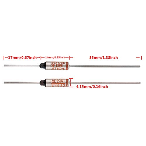 BOJACK SF139E SEFUSE 10A 250V Thermal Fuses 142 Degrees Celsius Thermal ...