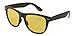 Men and Women Unisex Yellow Night Driving Spring Temple Wayfarer Sunglasses Eyeglasses, Yellow Lens for Better Night Vision, Black (Microfiber Pouch Included)