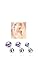 3 Pack Tragus Helix Purple CZ Studs 316L Surgical Steel Ear Cartilage Jewelry 16G