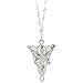 PALLION Silver Plated Lord of the Rings Arwen's Evenstar Pendant Necklace with Jewelry Box Women,Girls US Seller