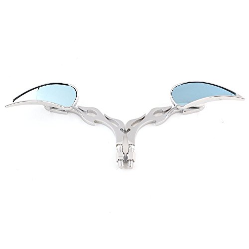 OKSTNO Customized Motorcycle Flame Teardrop blinkers Side Mirrors 8-10mm for Cruiser Bikes