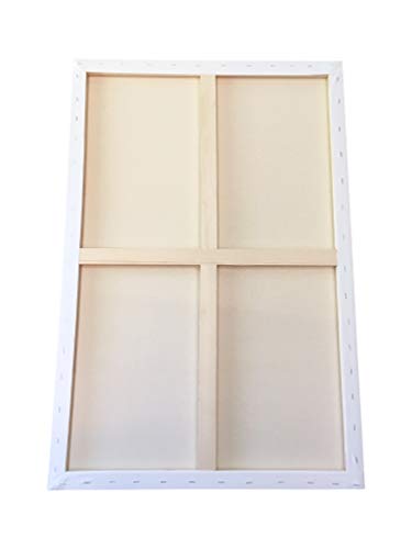 MILO PRO | 30 x 40" Stretched Canvas Pack of 4 | 3/4" inch Studio Profile | 11 oz Primed Large Professional Artist Painting Canvases | Ready to Paint White Blank Art Canvas Bulk Set - Thumbnail 3