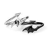 XJW 2pcs Matching Set Couple Rings Stainless