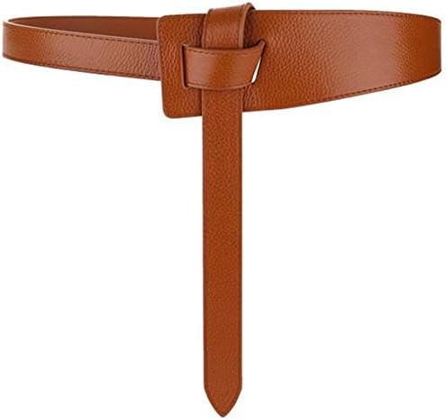 Genuine Leather Tie Knot Waist Belt for Women Dress Coat Women Dress Belt for Jumpsuit Coat Fashion Tie a Knot  main image 2