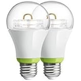 2-Pack GE Link Smart LED Light Bulb, A19 Soft White (2700K), 60-Watt Equivalent, Zigbee, Compatible with Alexa