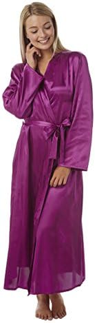 Gorgeous satin & lace trim Wrap dressing gown from Indigo Sky