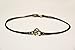 Men's anklet with a bronze Ohm, groomsmen gift, Om anklet for men, black cord, gift for him, men's ankle bracelet, Yoga jewelry, spiritual