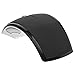 Foxnovo 2.4GHz Wireless Folding Foldable Arc Optical Mouse with USB Receiver for PC Laptop MacBook (Black)