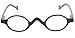 SOOLALA 3 Pairs Cute Small Round Plastic Spring Heeled Magnifying Reading Glasses, 1.25D