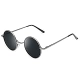 Joopin Round Retro Polaroid Sunglasses Driving Polarized Glasses Men Steampunk