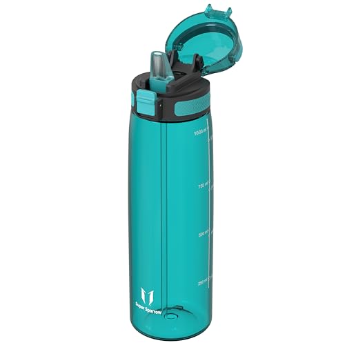 Super Sparrow 水筒 1L 米国Tritan製 ストロー付き BPAフリー 漏れ防止 ウォーターボトル