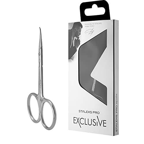 STALEKS PRO Exclusive Professional Cuticle Scissors (Blade Length - 20 mm), Magnolia Pattern, Model SX-20/2m