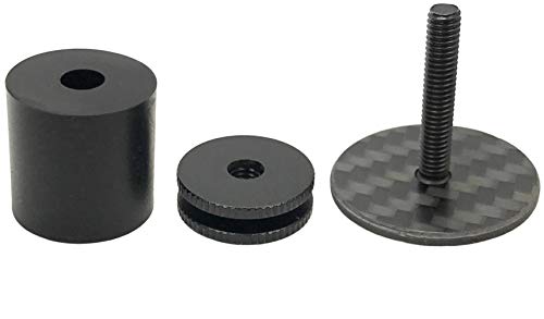 Domain Cycling Carbon Fiber Bike Handlebar Bar End Plugs, Expanding Adjustable Locking Caps, Road Bicycle Grip Mountain BMX MTB Fixie