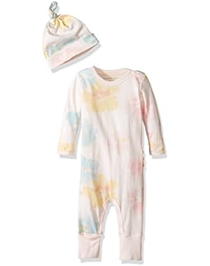 Boys' Convertible Foot Organic Coverall with Hat