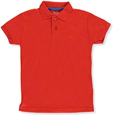 Seven Souls Little Boys' Pique Polo - red, 5