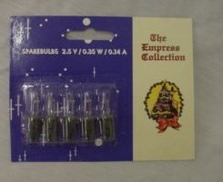 5 Clear Push in Spare Bulbs- 2.5V 0.35W 0.14A (no 16)