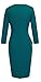 Homeyee Women's Chic Wear to Work Crew Neck Pencil Dress B228 (L, Turquoise)