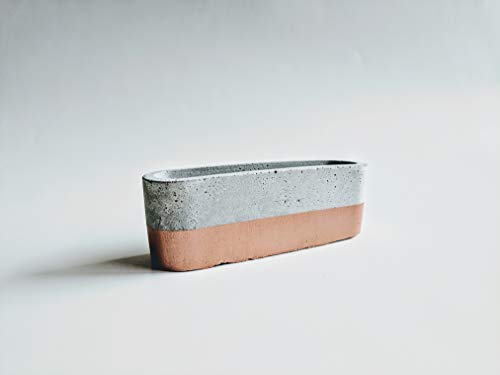 Rose Gold Concrete Cement Minimalist Business Card Holder