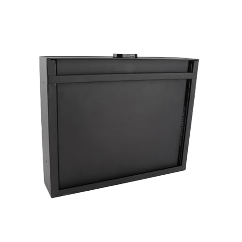 POENVFPO Fingerprint Safe Box Strong Screw/Fastener, Drawer Security Box with Material Portable Steel Home Office Hotel Use. Silent Slide Rail, USB Charging, Versatile