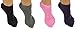 ELA Sports Yoga Socks Grip Non-Slip Cotton Women, Size Fits All,(4 Colors,Pack of 4)