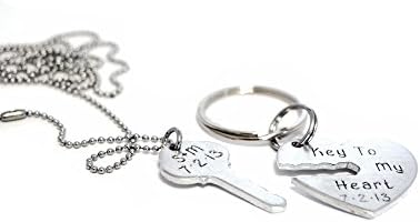 Key to my heart couples keychain - heart keychain - Engraved Jewelry - Custom Jewelry