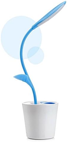 ♻Rechargeable USB Desk Lamp - ToBeoneer Kid Table Lamp Adjustable LED Light Touch 3-level Dimmer, Office Decor Plant Pencil Stand Holder, Eye Care Night Light for Bed Bedside Living Room (Blue)