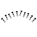 10x Fishing Pulley Rig Beads with Rollering Swivels Line - Black 4x5 mm
