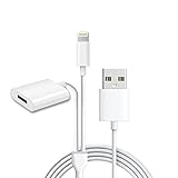 Charger for Apple Pencil Adapter [2-in-1 Function] also USB Charger/Data Cable for iPhone and iPad Pro Accessories(150CM, White)