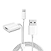 Alfzero Charger for Apple Pencil Adapter [2-in-1 Function] also USB Charger/Data Cable for iPhone and iPad Pro Accessories(150CM, White)