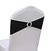 SheYang 100PCS Wedding Chair Decorations Stretch Chair Bows and Sashes for Party Ceremony Reception Banquet Spandex Chair Covers slipcovers(100PCS, Black)